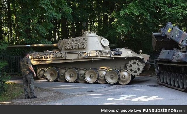 A guy in Germany was hidding a Panther tank from WWII in his basement