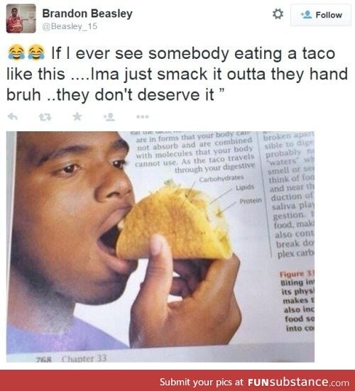 Eating Tacos like this