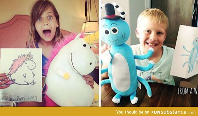 Toy maker transforms kids’ drawings into real stuffed animals