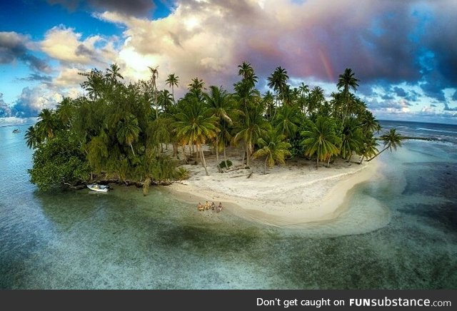 Drone Aerial photo of Tahaa Island, French Polynesia