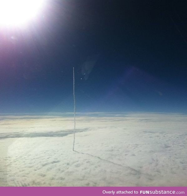 A rocket leaving Earth's atmosphere