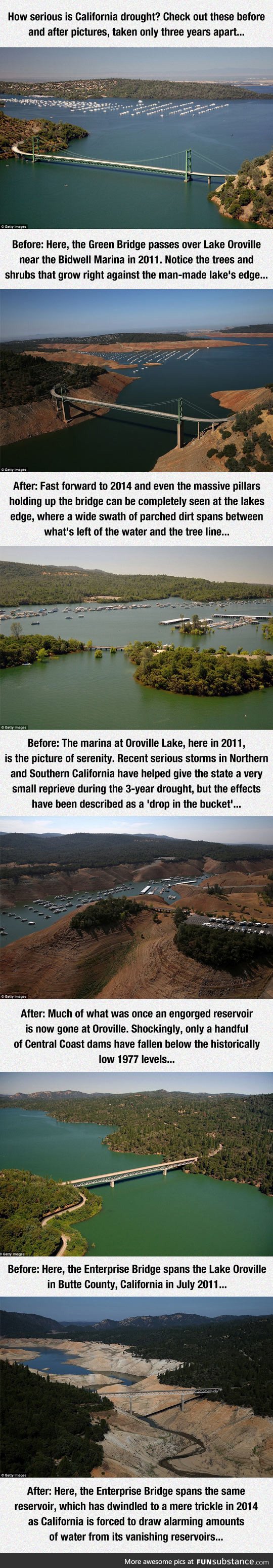These pictures show how severe is California's Drought