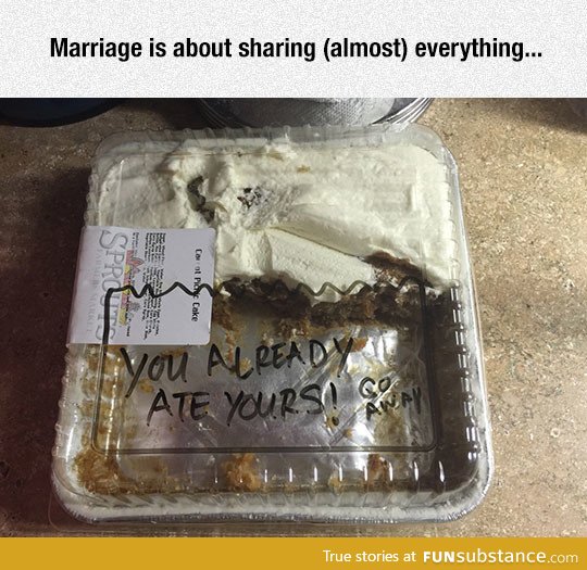 Marriage is about sharing
