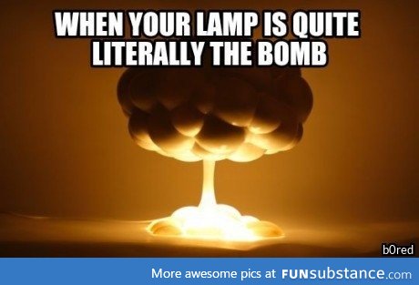 Lamp that looks like a nuclear explosion
