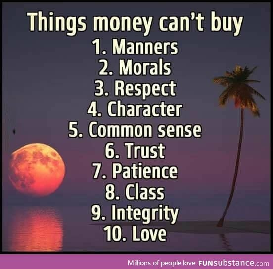 Things money can't buy