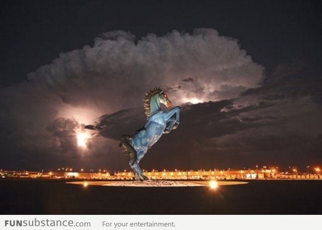 The Blue Mustang at Denver International Airport, Colorado