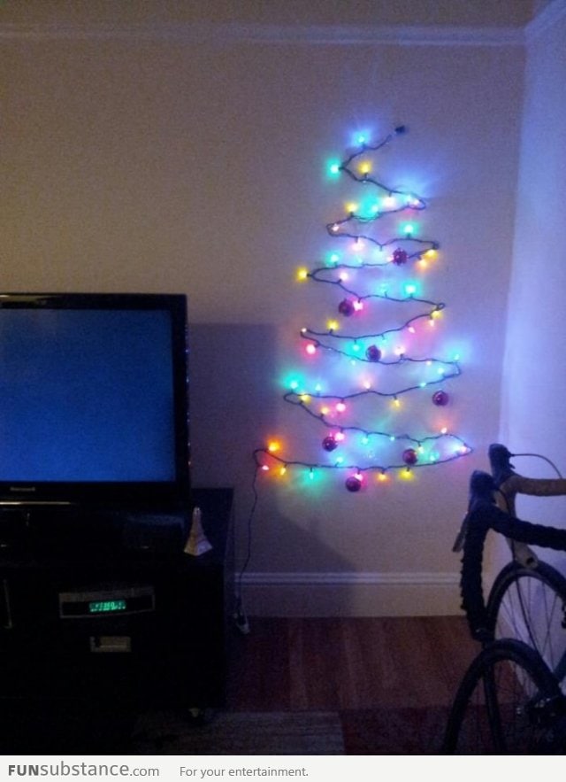 When your apartment is too small for a Christmas tree