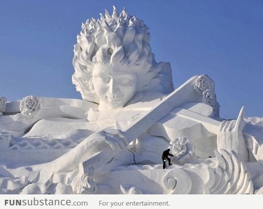 Unbelievable Snow Sculpture
