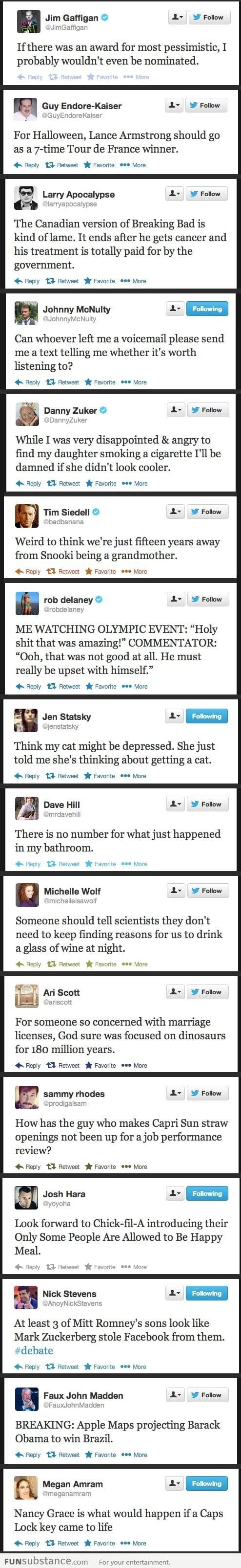 Best tweets of 2012