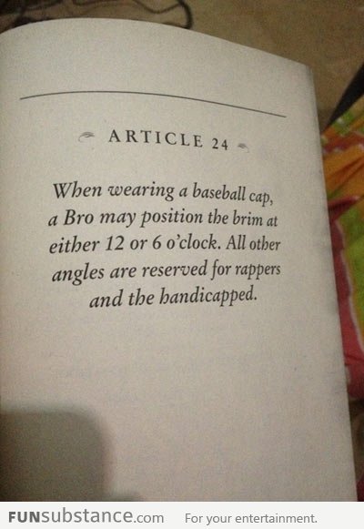 Favorite article on The Bro Code