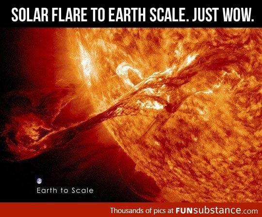 Solar Flares are enormous