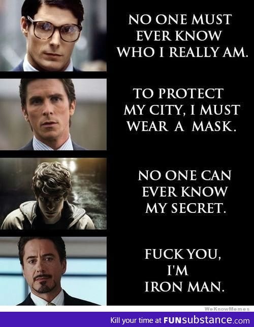 Superheroes and their insecurities…
