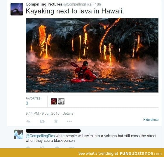 kayaking into a volcano