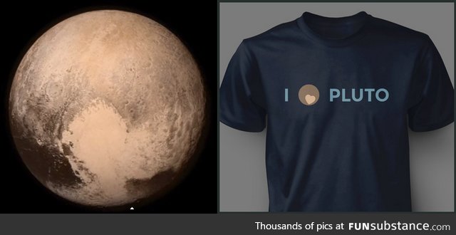 I love this really cute shirt that celebrates the New Horizon's flyby to Pluto