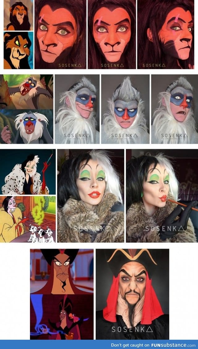 Her Disney-faces transformations remind me of my childhood