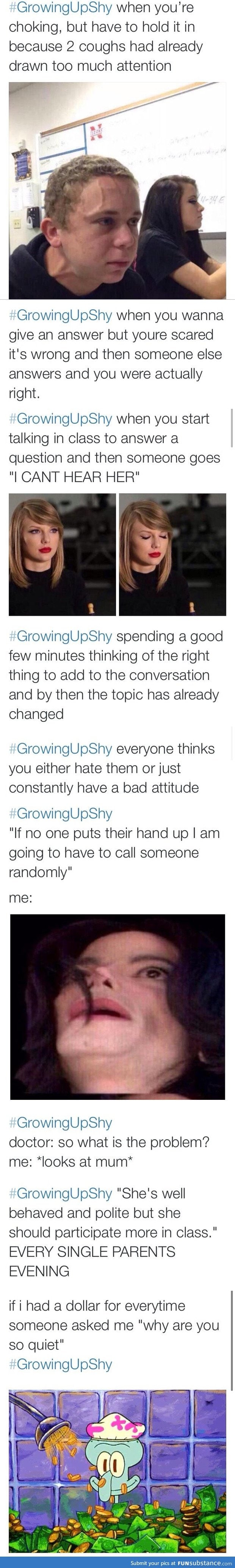 The problems shy people face when growing up