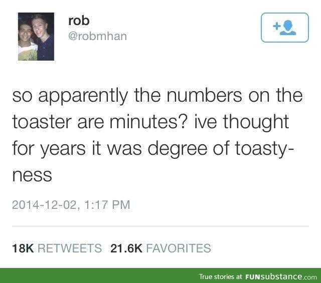 Levels of toasty-ness