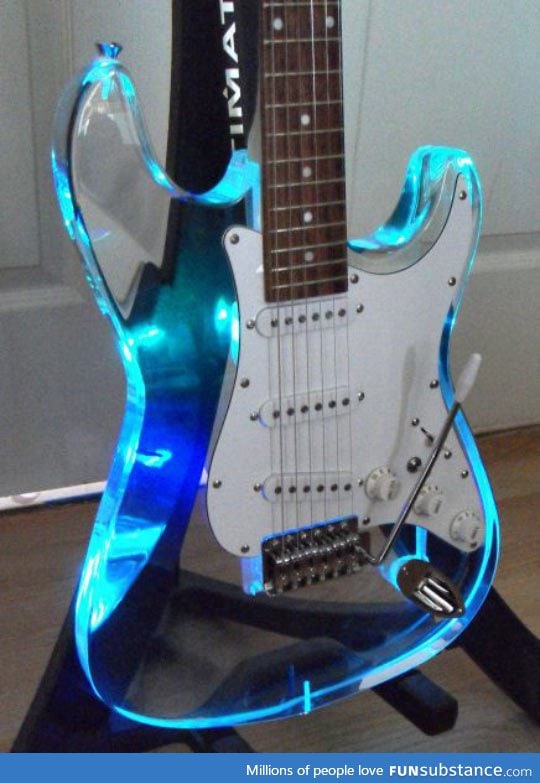 Awesome see-through guitar