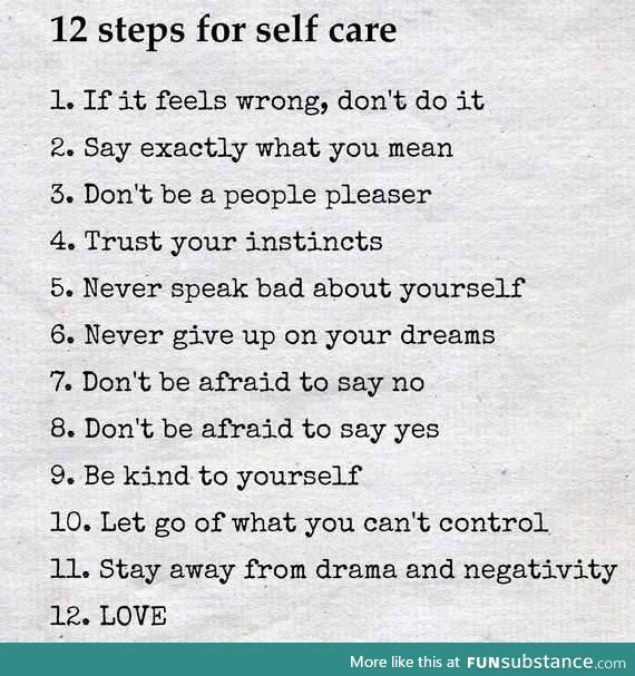 12 steps for self-care