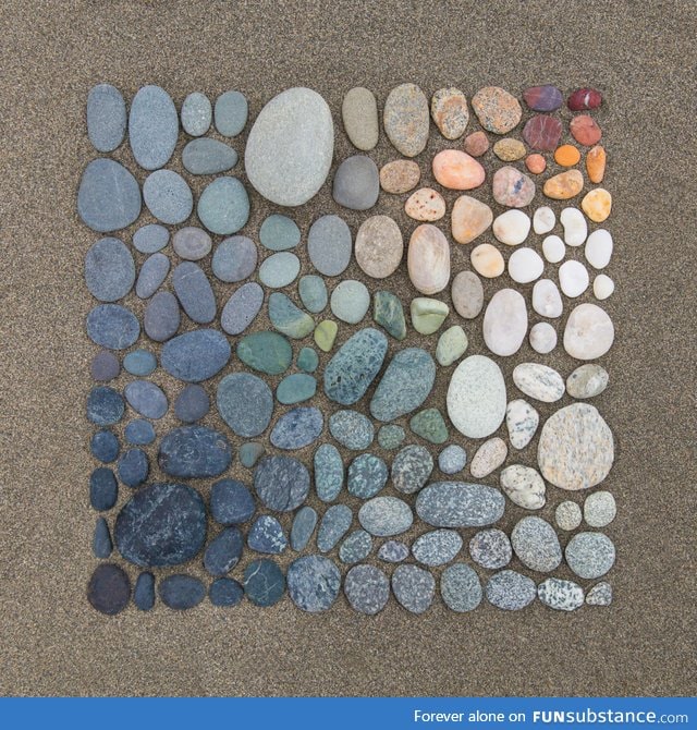 Beach rocks art