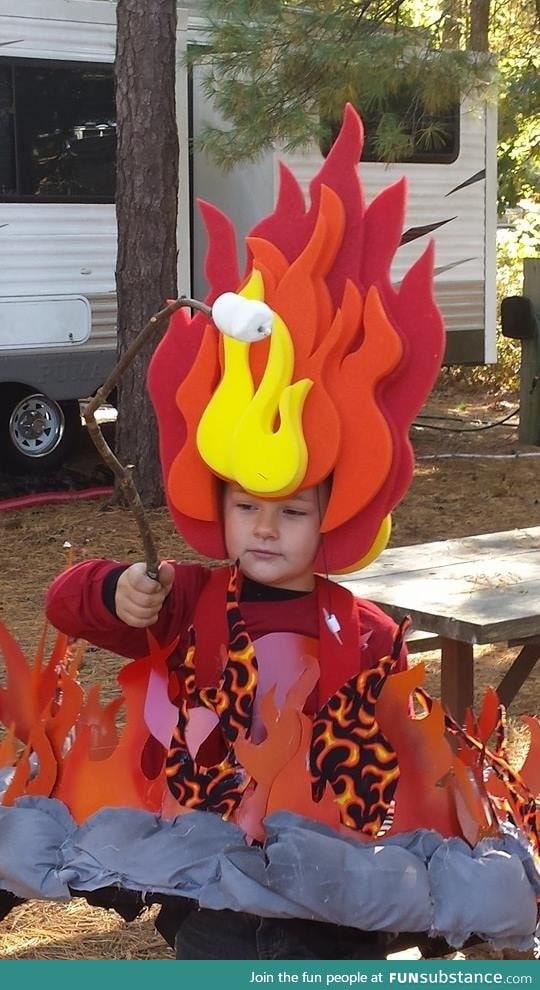 kid wanted to be a campfire