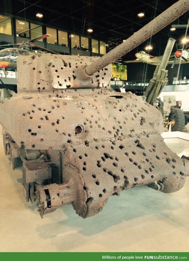 This tank was displayed at a museum in Holland... It really makes you start thinking