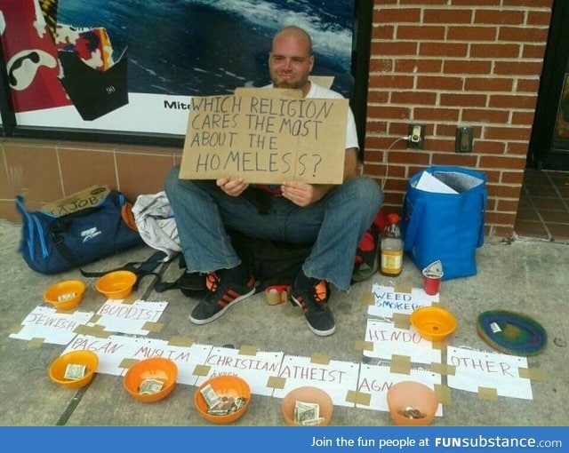 This is how you make money as a homeless guy