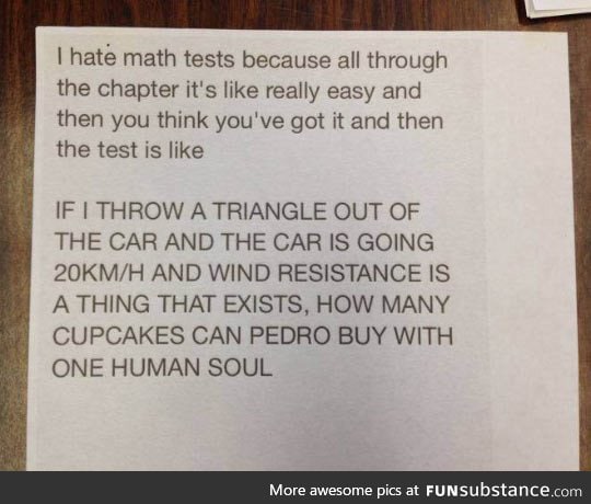 Math tests in a nutshell