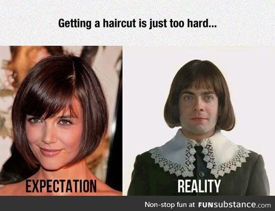 Getting a new haircut is hard