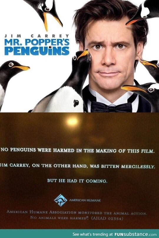 He had it coming. Jim Carrey Penguins рисунок.