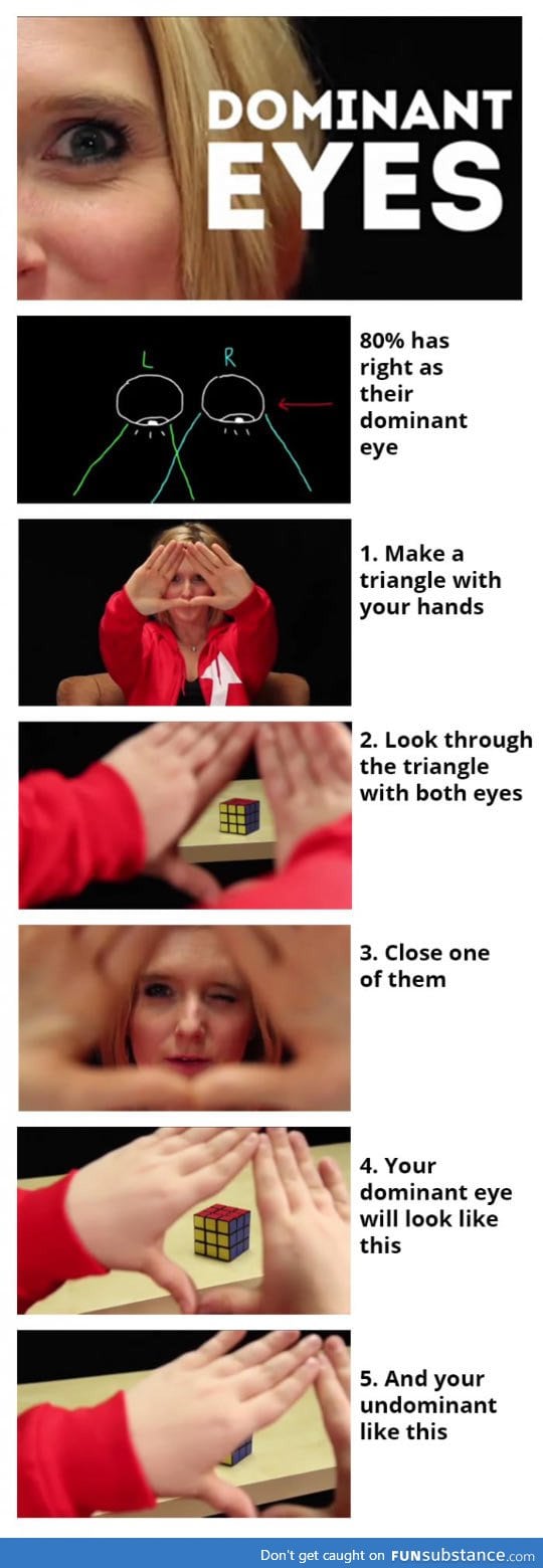 Find your dominant eye in 30 seconds