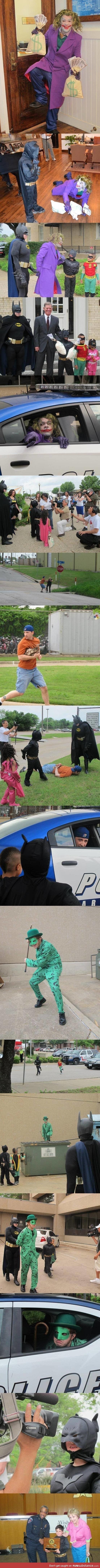Cancer Kid Gets to be Batman for a day