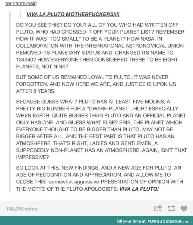 Tennants the Pluto guy