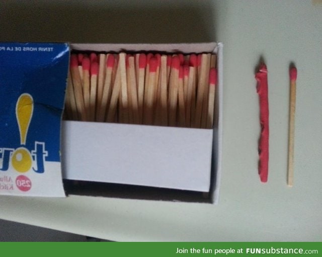 This matchstick was all head