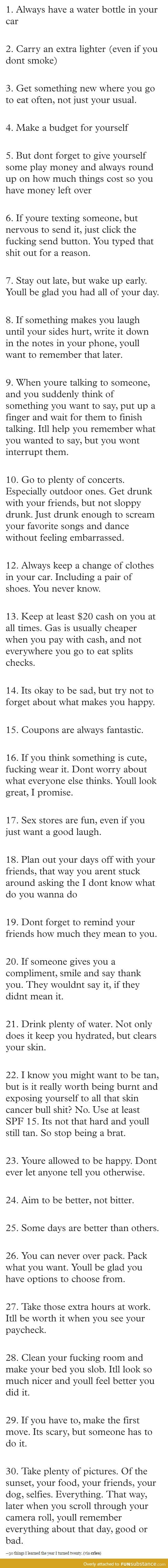 30 simple life lessons