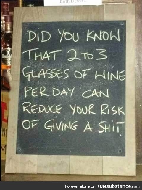 A very good reason to drink wine