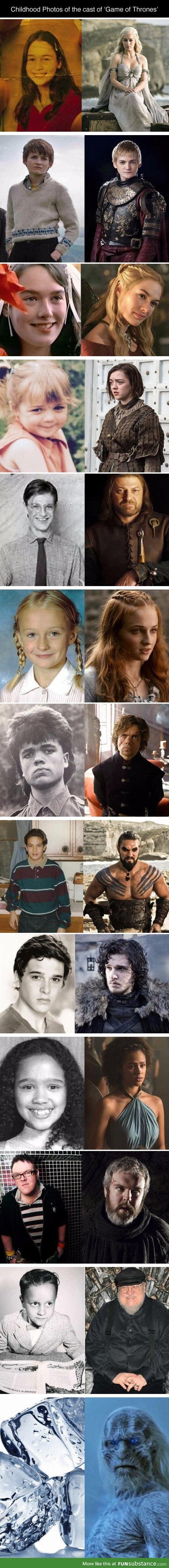 Childhood photos of GoT actors