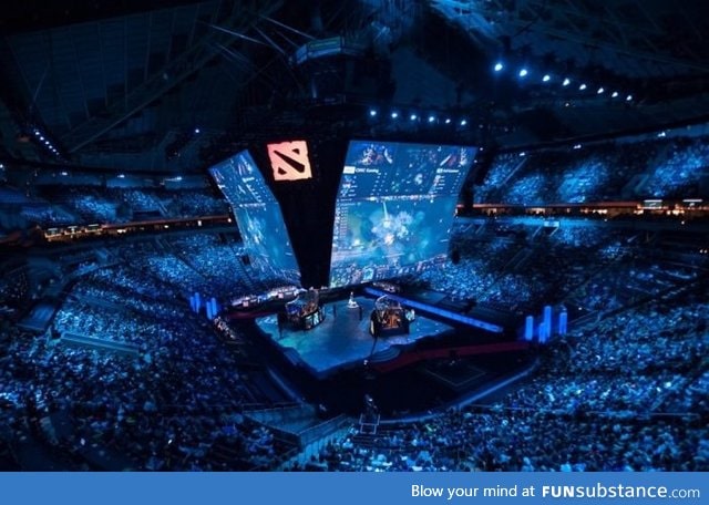 This is the Dota 2 championships. This is how big Electronic Sports has become