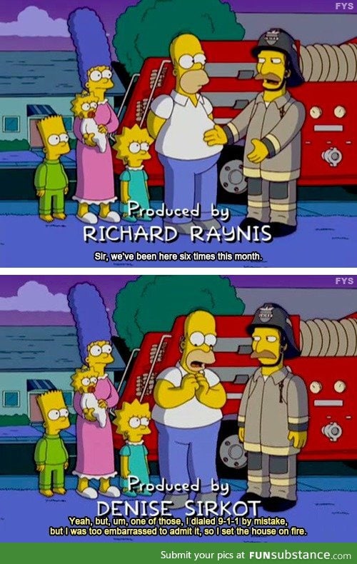 Homer accidentally dials 911