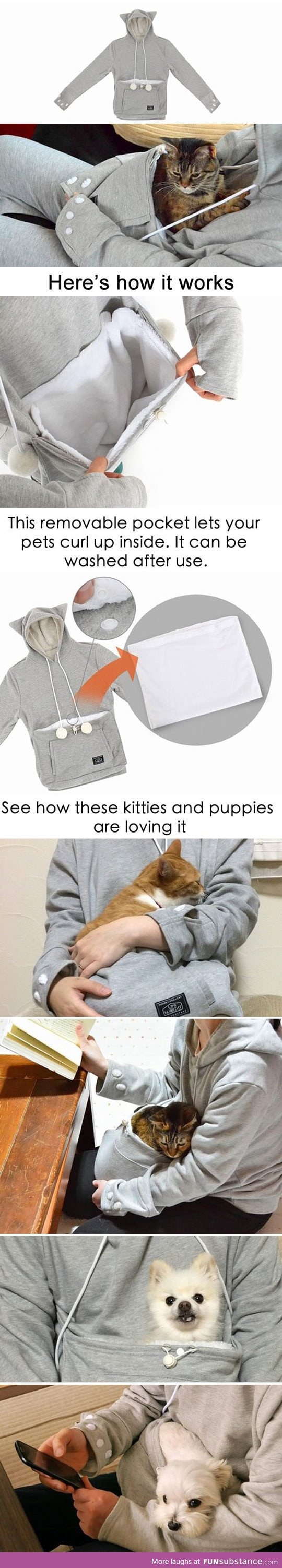 A jacket for carrying your pets