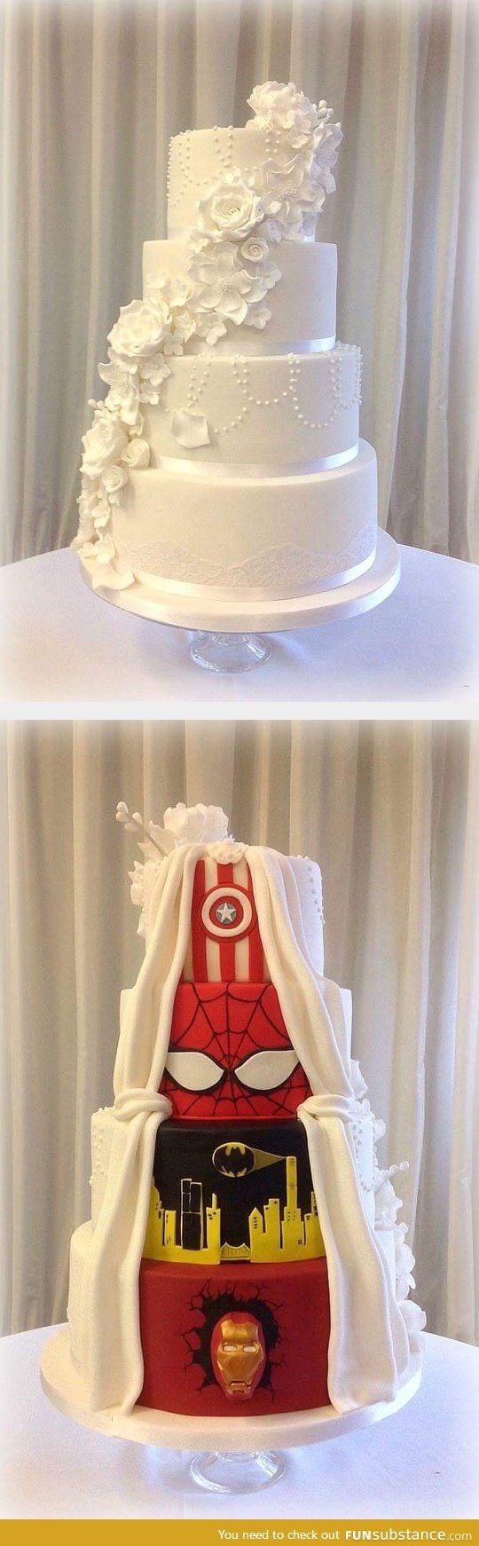 Two in one wedding cake
