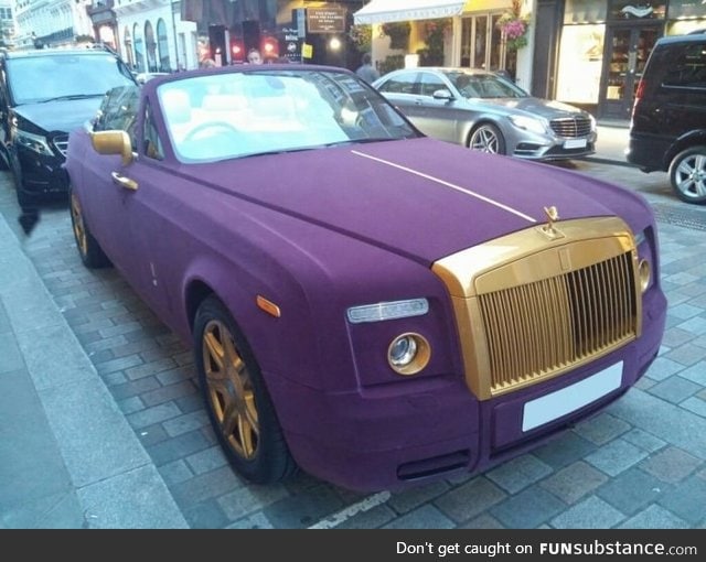 Just a Rolls Royce covered in velvet, in London