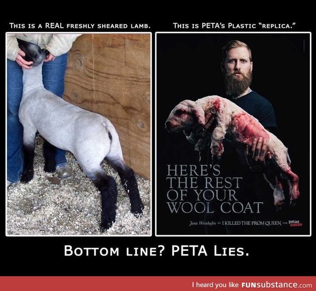 PETA = Bullshit and lies