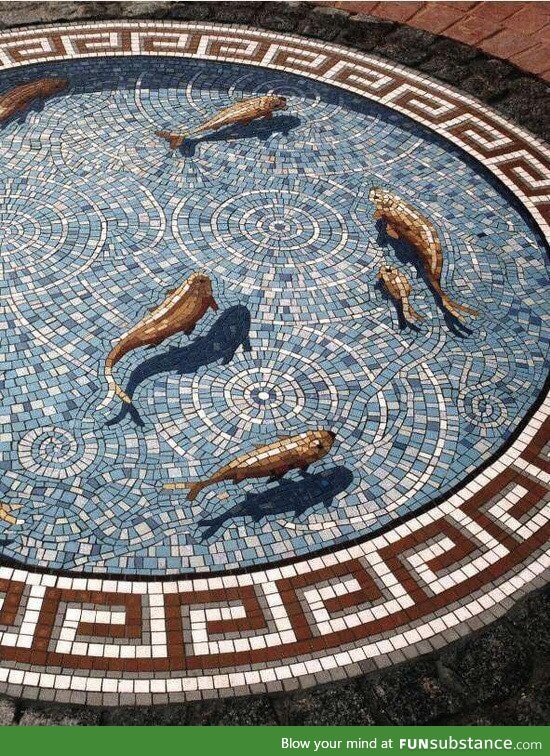 Realistic fish mosaic