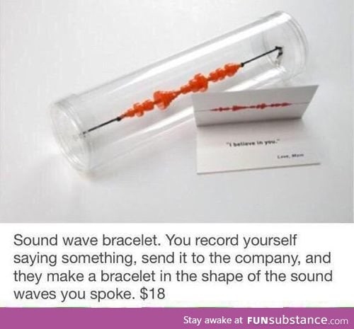 Sound wave bracelet.