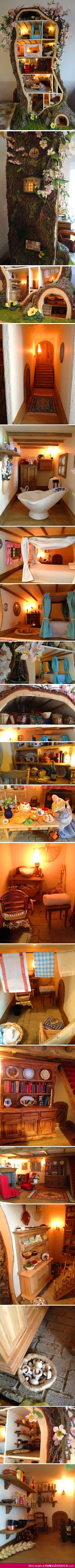 Miniature Mouse Tree Doll House