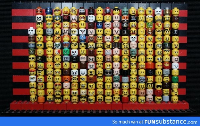 My collection of Lego heads