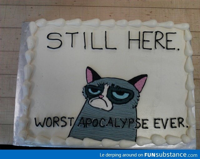 End of the world themed cake