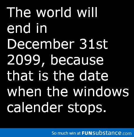 The World Will End on 31st December 2099