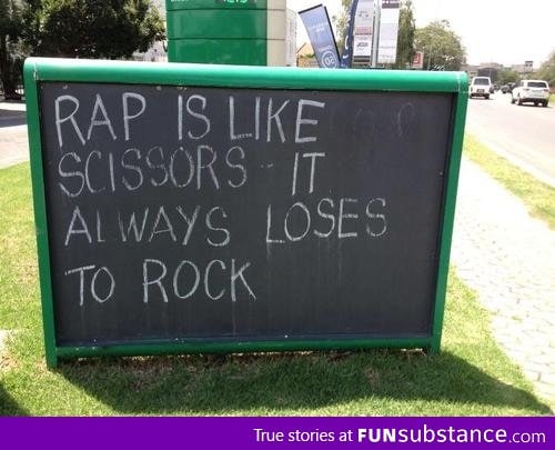 Rap is like scissors